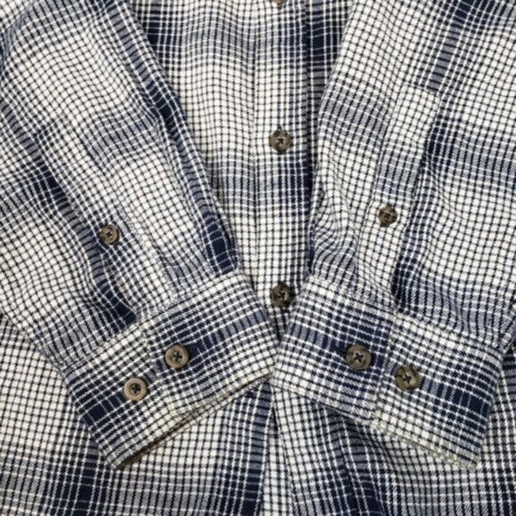 Boston Traders Men's Cotton Flannel Checkered Long Sleeve Shirt XL Vintage - Picture 3 of 15